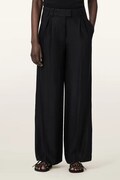 AllSaints pantaloni wide leg pentru femei, din in CHARLEY negri talie normală W050QE