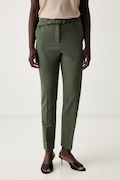 Marciano by Guess spodnie damskie z wiskozą JOLIE zielone high waist G6YB23 K4553