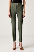 Marciano by Guess nohavice dámske s viskózou JOLIE zelené high waist G6YB23 K4553