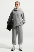 Nike teplákové nohavice detské s bavlnou Nike Sportswear Studio Fleece sivé regular waist IM4905