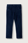 United Colors of Benetton spodnie dziecięce sztruksowe granatowe regular waist 4DZBGE00L