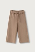United Colors of Benetton spodnie dresowe dziecięce bawełniane brązowe regular waist 3J70GF05N