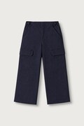 United Colors of Benetton nohavice cargo detské s bavlnou sivé high waist 4XZXCF04S