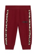 Guess spodnie dresowe dziecięce bawełniane bordowe regular waist K6BB03 K5886