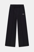 Guess spodnie wide leg dziecięce z wiskozą czarne high waist J6BB16 K7269