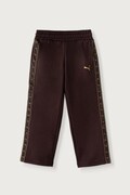Puma spodnie dresowe dziecięce z bawełną ESS TAPE Relaxed Sweatpants brązowe regular waist 694959