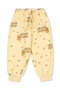 Konges Sløjd jogger hlače za djecu s pamukom SPOTTY SWEAT PANTS GOTS žute spušteni struk KS106252