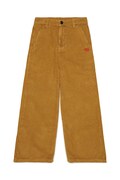 Diesel spodnie straight dziecięce bawełniane PITTY TROUSERS brązowe regular waist J02908