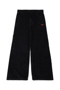 Diesel spodnie straight dziecięce bawełniane PITTY TROUSERS czarne regular waist J02908