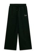 Guess pantaloni wide leg pentru copii, din bumbac negri high waist J6YB15 K3935