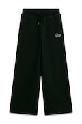 Guess pantaloni wide leg pentru copii, din bumbac negri high waist J6YB15 K3935
