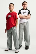 Nike spodnie dresowe dziecięce z bawełną Nike Sportswear szare regular waist IM5095