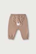 United Colors of Benetton spodnie dresowe niemowlęce z bawełną brązowe 3YWVAF02P