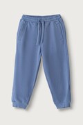 United Colors of Benetton spodnie dresowe dziecięce bawełniane niebieskie regular waist 3J70GF05J