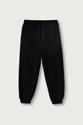 United Colors of Benetton pantaloni da tuta per bambini in cotone neri regular waist 3J68CF077