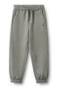 Wheat spodnie dresowe dziecięce bawełniane szare regular waist 2888-672-GOTS