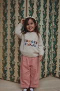 Konges Sløjd штани straight дитячі бавовняні MARLO PANTS GOTS помаранчеві regular waist KS106147