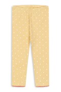 Konges Sløjd legginsy dziecięce bawełniane MINNIE PANTS GOTS żółte regular waist KS106171