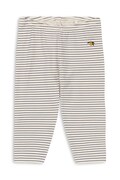 Konges Sløjd tajice za djecu od pamuka s elastanom BASIC PANTS GOTS bijele spušteni struk KS105899