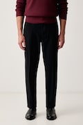 Les Deux spodnie męskie z wełną granatowe regular waist 1002467