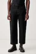 Lacoste spodnie męskie bawełniane z elastanem czarne regular waist HH0141