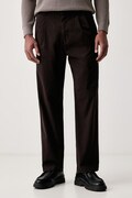 Marc O'Polo spodnie męskie z bawełną brązowe regular waist 5000012035