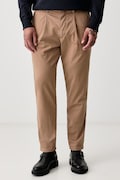 Marc O'Polo spodnie męskie z bawełną beżowe high waist 5000012030