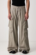 Rick Owens DRKSHDW Double Cargo Jumbo Belas hlače od pamuka za muškarce bež spušteni struk DU02F6398 CFL