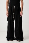 Rick Owens DRKSHDW Double Cargo Jumbo Belas hlače od pamuka za muškarce crne spušteni struk DU02F6398 CFL