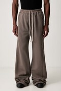 Rick Owens DRKSHDW Wide pusher donji dio trenirke od pamuka za muškarce sivi spušteni struk DU02F6393 F
