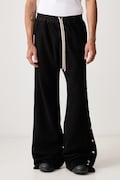 Rick Owens DRKSHDW Wide pusher donji dio trenirke od pamuka za muškarce crni spušteni struk DU02F6393 F