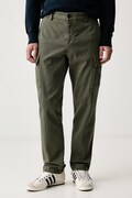 Aeronautica Militare spodnie cargo męskie z bawełną zielone high waist PA1740UCT04381
