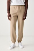 Lacoste spodnie dresowe męskie z bawełną beżowe regular waist XH9455