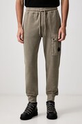 C.P. Company spodnie dresowe męskie bawełniane zielone regular waist 21CMSP191A006614G