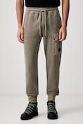 C.P. Company spodnie dresowe męskie bawełniane zielone regular waist 21CMSP191A006614G