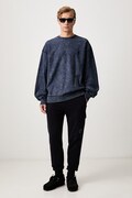 C.P. Company spodnie dresowe męskie bawełniane granatowe regular waist RCCMSP717A005086W