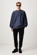 C.P. Company spodnie dresowe męskie bawełniane granatowe regular waist RCCMSP717A005086W