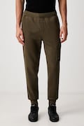 C.P. Company spodnie dresowe męskie bawełniane zielone regular waist 21CMSP717A005086W