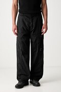 C.P. Company spodnie cargo męskie czarne high waist 21CMPA110A005904G