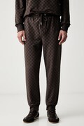 Joop! spodnie dresowe męskie bawełniane z elastanem brązowe regular waist 30105533