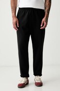 adidas Originals teplákové nohavice pánske Trefoil Essentials čierne high waist KS8950