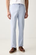 Tommy Hilfiger spodnie slim fit męskie bawełniane z elastanem niebieskie regular waist MW0MW43151