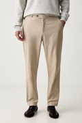 BOSS spodnie męskie z lyocellem C-Perin-W-WG-261F beżowe regular waist 50566948