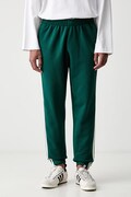 adidas spodnie dresowe męskie z bawełną Three Stripes zielone regular waist KY4129