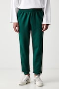 adidas spodnie dresowe męskie z bawełną Three Stripes zielone regular waist KY4129