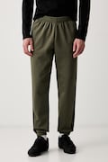 adidas spodnie dresowe męskie z bawełną Three Stripes zielone regular waist KY4130