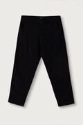 BOSS Orange hlače chinos za muškarce od pamuka s elastanom Chino_ST_2 crne spušteni struk 50564343