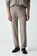 BOSS Green spodnie dresowe męskie z bawełną JT_Long Pants beżowe regular waist 50564096