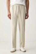 BOSS Green spodnie dresowe męskie z bawełną JT_Network Tapered beżowe regular waist 50563983