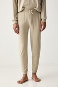 HUGO loungwear hlače za muškarce s pamukom NOAH PANTS bež spušteni struk 50566158